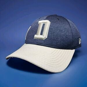 NFL Dallas Cowboys Big D Blue Gray New ERA 3930 Fitted Hat Size Medium / Large